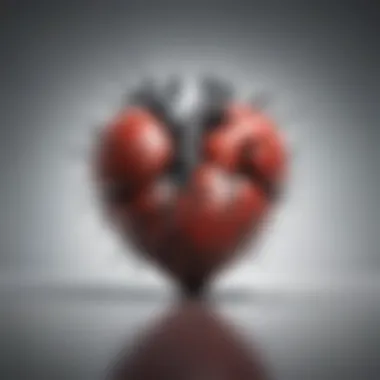 Symbolic illustration of a fractured heart due to abandonment trauma