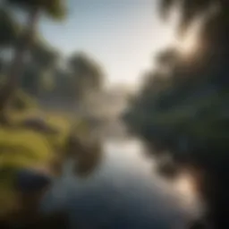 A serene landscape representing personal boundaries