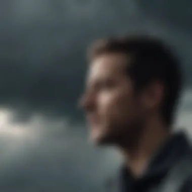 Chronic Depression: An Abstract Perspective Abstract representation of chronic depression with dark clouds and a faint light