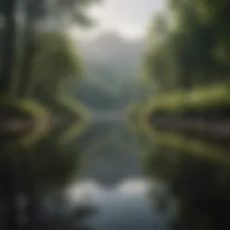 A serene landscape reflecting the tranquility of nature and emotional healing.