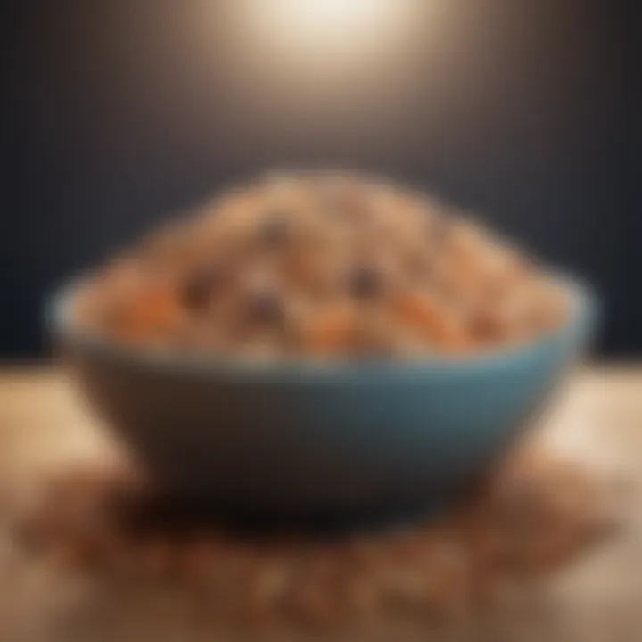 A bowl filled with various grains and legumes rich in fiber