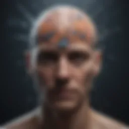 Abstract depiction of the mind's complexities