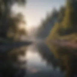 A serene landscape representing tranquility and reflection.