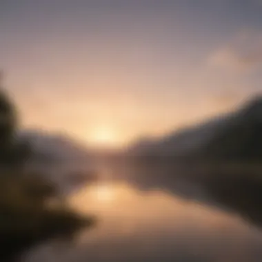 The Promise of a New Day A serene sunrise casting gentle light, symbolizing a new day.