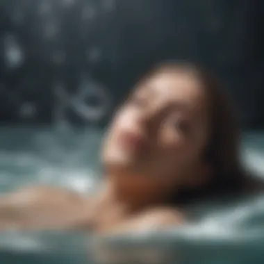 Drowning in Thoughts: The Overthinking Dilemma A person in deep thought, surrounded by swirling thoughts