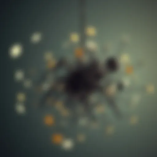 A tangled web of communication representing passive-aggressive behavior