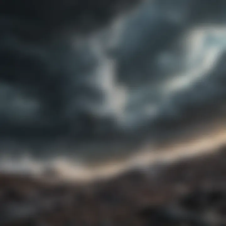 An abstract representation of a stormy sky, illustrating the tumult of sudden emotions.