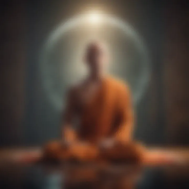 A meditative scene indicating spiritual connection and mindfulness