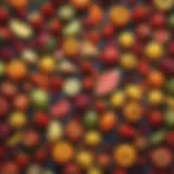 A vibrant array of fruits and vegetables showcasing their colorful diversity.