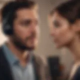 Couple communicating over a video call, symbolizing connection despite distance.