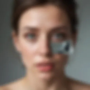 A close-up of a broken mirror reflecting distorted emotions