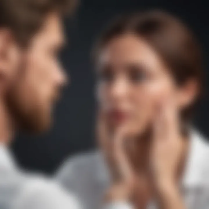 A thoughtful individual analyzing gestures and expressions