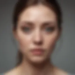 An abstract representation of sadness through muted colors and blurred shapes.
