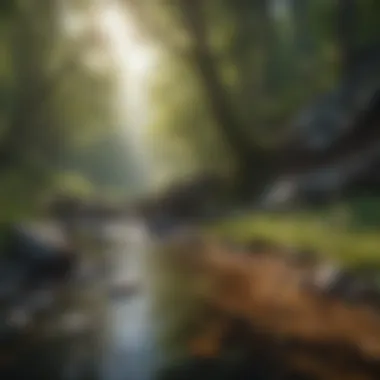 Nature as a Refuge from Emotional Turmoil A serene landscape symbolizing the healing power of nature
