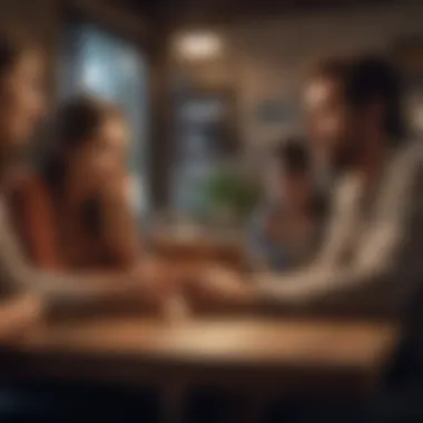 The Role of Social Connections in Coping with Sadness A group of friends providing support to one another in a cozy setting