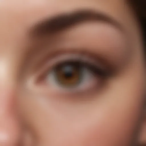 Close-up of a person avoiding eye contact, indicating possible dishonesty