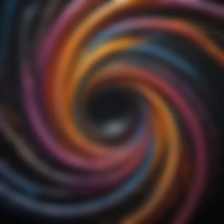 Abstract art depicting swirling colors, illustrating the complexity of emotions.