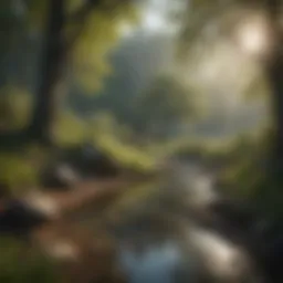 A serene landscape representing emotional tranquility