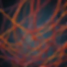 An abstract representation of stress, featuring tangled lines and vivid colors