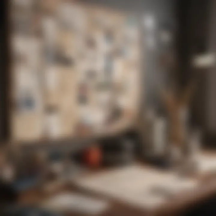 A beautifully organized vision board showcasing various goals and inspirations.