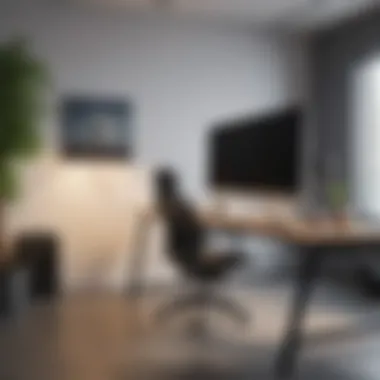 Sleek Workspace Productivity Minimalist workspace with sleek design