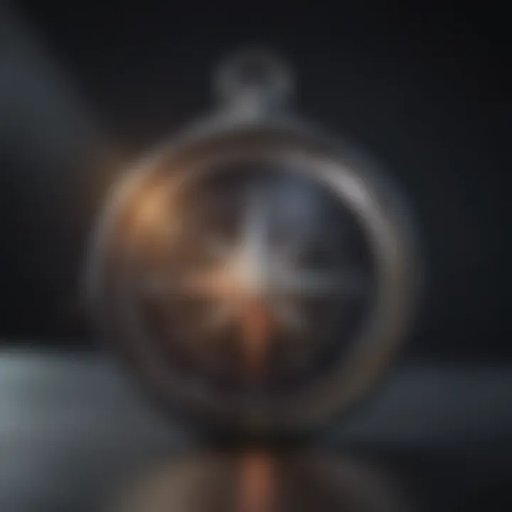Illustration of a compass pointing towards positive habits and self-improvement