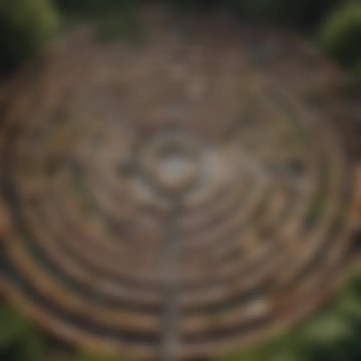 Illustration of a labyrinth symbolizing the complex nature of habits