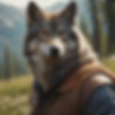 Embracing Individuality: The Lone Wolf Mentality Illustration of a lone wolf in a vast wilderness