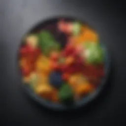 Vibrant Nutrition: A Plate Filled with Colorful Fruits and Vegetables
