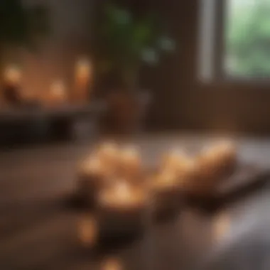 Meditation: A Pathway to Self-Appreciation A peaceful meditation setup with candles and soft lighting