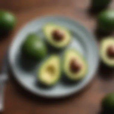 Fresh Avocados on a Plate