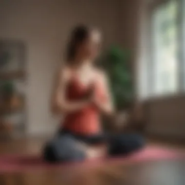 Person doing yoga for mental well-being