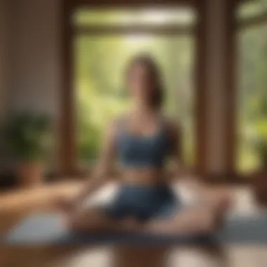 Mindful Yoga Practice Person practicing yoga in a peaceful setting