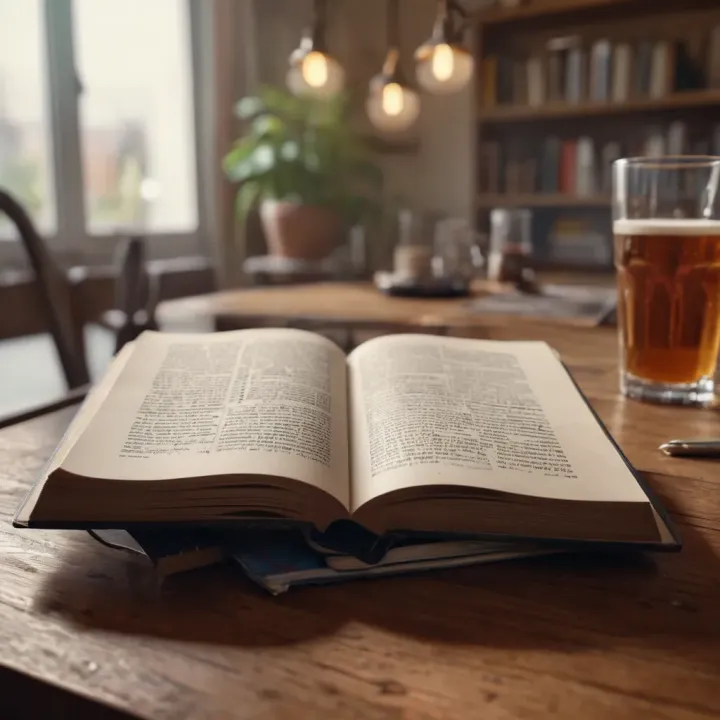 Exploring Knowledge and Values An open book lying on a table, representing knowledge and introspection